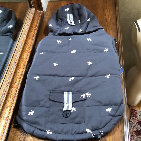New LuvGear Cold Alert reversible pet jacket. Sz L. Gray with little white moose - Picture 16 of 16
